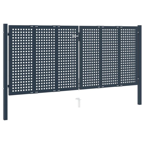 Fence Gate Anthracite 306x175 cm Steel