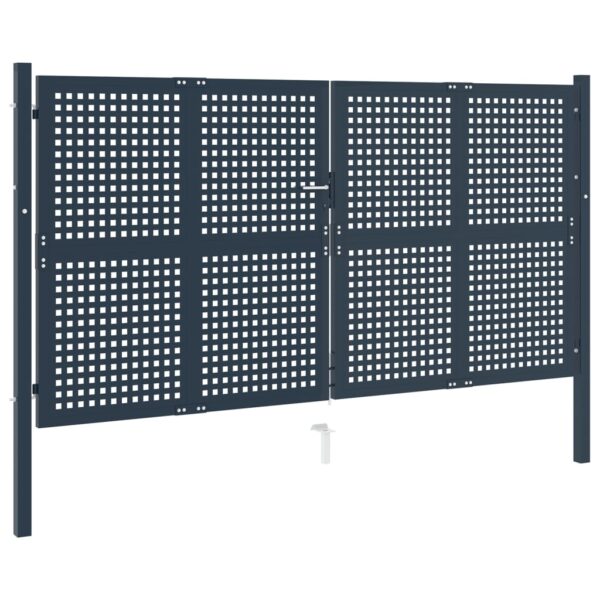 Fence Gate Anthracite 306x225 cm Steel