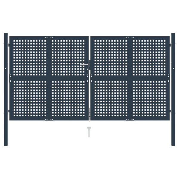 Fence Gate Anthracite 306x250 cm Steel