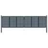 Fence Gate Anthracite 404x125 cm Steel