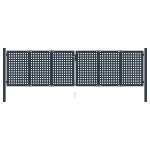 Fence Gate Anthracite 404x125 cm Steel