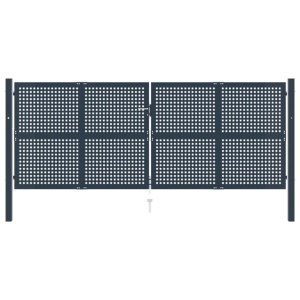 Fence Gate Anthracite 404x150 cm Steel