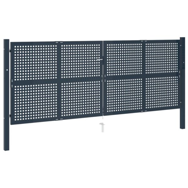 Fence Gate Anthracite 404x150 cm Steel