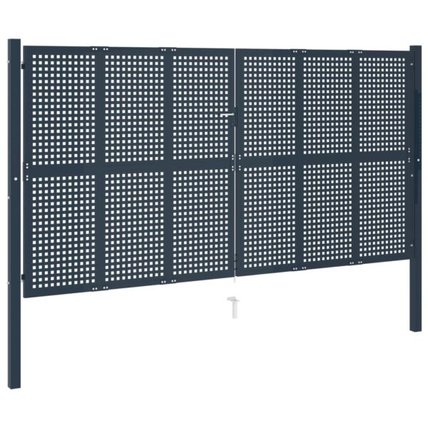 Fence Gate Anthracite 404x175 cm Steel