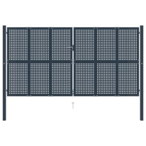 Fence Gate Anthracite 404x200 cm Steel