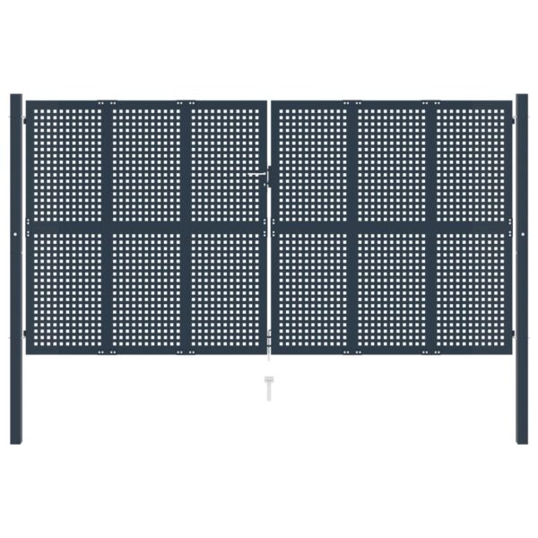 Fence Gate Anthracite 404x200 cm Steel