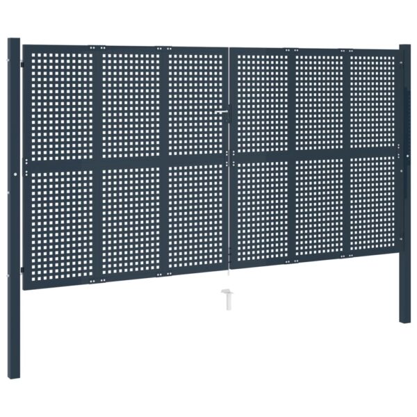 Fence Gate Anthracite 404x200 cm Steel