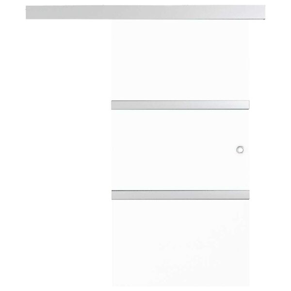 Sliding Door ESG Glass and Aluminium 90x212 cm Silver