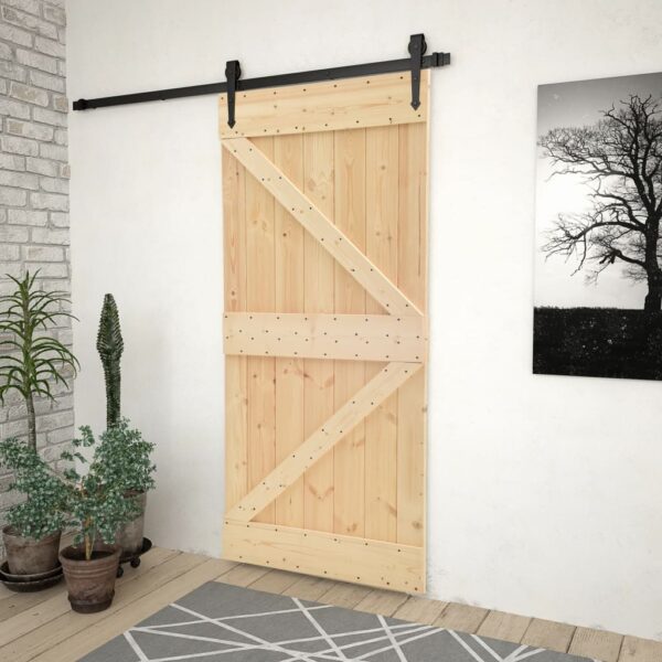 Door 90x210 cm Solid Pine Wood