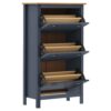 Shoe Cabinet Hill Grey 72x35x124 cm Solid Pine Wood