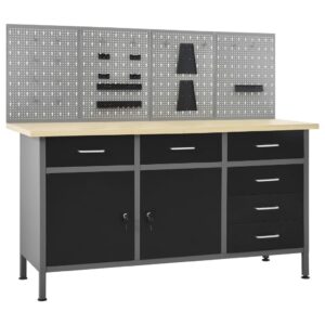 Workbench with Four Wall Panels