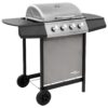 8719883970226_a_en_hd_1.jpg Gas BBQ Grill with 4 Burners Black and Silver