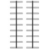 Wall-mounted Wine Racks for 18 Bottles 2 pcs Black Iron