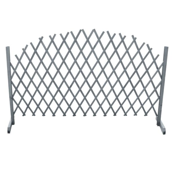 Trellis Fence Solid Firwood 1.8x1 m Grey