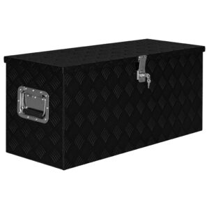 Aluminium Box 90.5x35x40 cm Black