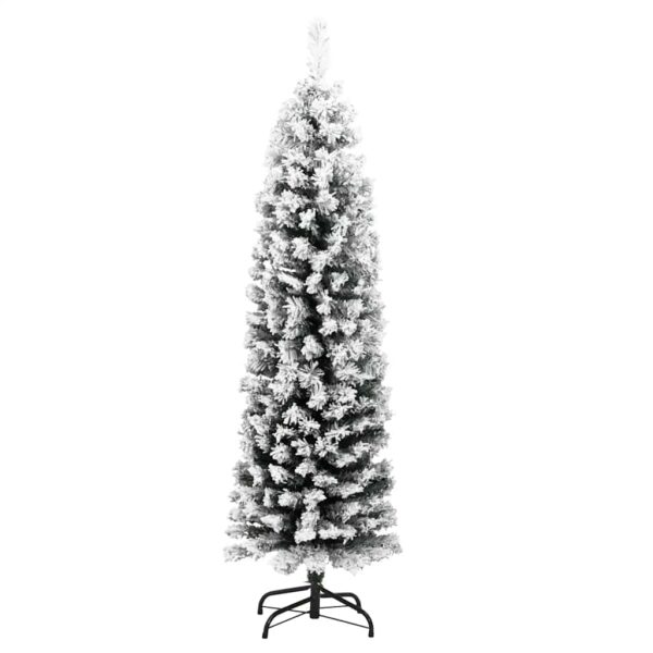 8720286011522_g_en_hd_2.jpg Slim Artificial Christmas Tree with Flocked Snow Green 150 cm PVC