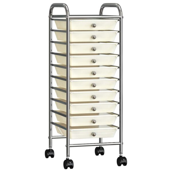 8720286011744_a_en_hd_1.jpg 10-Drawer Mobile Storage Trolley White Plastic