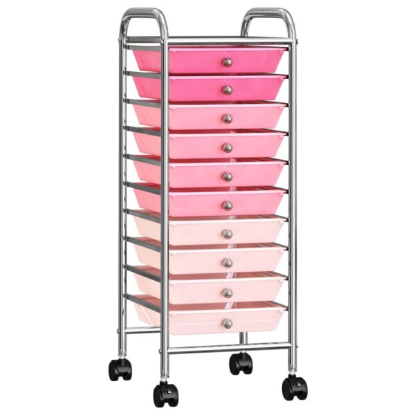 8720286011751_g_en_hd_1.jpg 10-Drawer Mobile Storage Trolley Ombre Pink Plastic