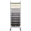 10-Drawer Mobile Storage Trolley Ombre Plastic