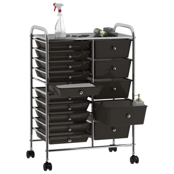 8720286011782_g_en_hd_1.jpg XXL 15-Drawer Mobile Storage Trolley Black Plastic