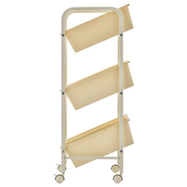 6-Basket Toy Storage Trolley White Plastic