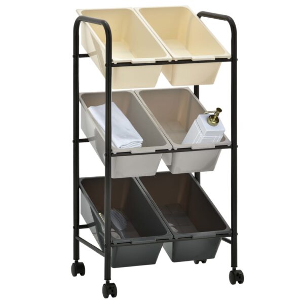 6-Basket Toy Storage Trolley Ombre Plastic
