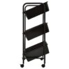 9-Basket Toy Storage Trolley Black Plastic