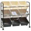 9-Basket Toy Storage Trolley Ombre Plastic