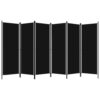 6-Panel Room Divider Black 300x180 cm