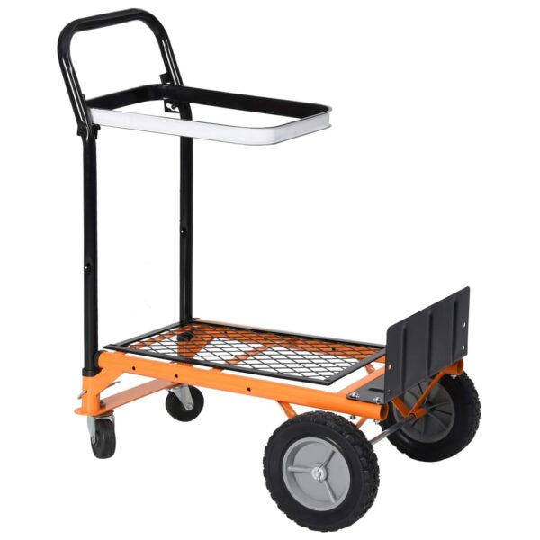 2-in-1 Foldable Platform Hand Truck with Leaf Bag Support
