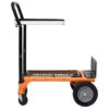 2-in-1 Foldable Platform Hand Truck with Leaf Bag Support