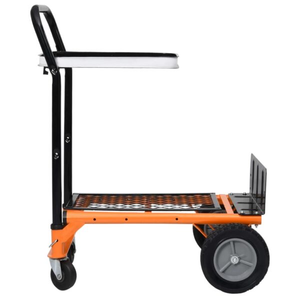 2-in-1 Foldable Platform Hand Truck with Leaf Bag Support