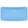 Luxury Basin Rectangular Matt Light Blue 71x38 cm Ceramic