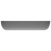 Luxury Basin Rectangular Matt Light Grey 71x38 cm Ceramic