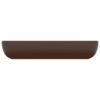 Luxury Basin Rectangular Matt Dark Brown 71x38 cm Ceramic