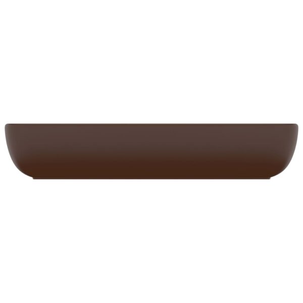 Luxury Basin Rectangular Matt Dark Brown 71x38 cm Ceramic