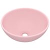 Luxury Bathroom Basin Round Matt Pink 32.5x14 cm Ceramic
