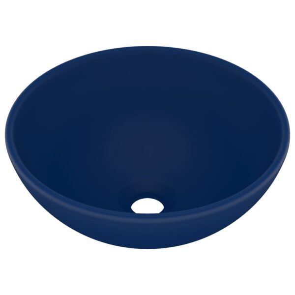 8720286036730_a_en_hd_1.jpg Luxury Bathroom Basin Round Matt Dark Blue 32.5x14 cm Ceramic