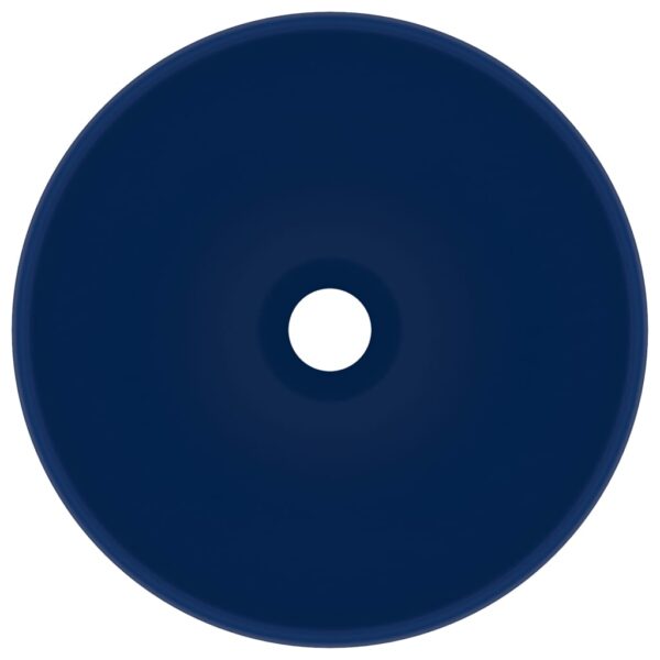 8720286036730_g_en_hd_1.jpg Luxury Bathroom Basin Round Matt Dark Blue 32.5x14 cm Ceramic
