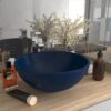 8720286036730_m_en_hd_1.jpg Luxury Bathroom Basin Round Matt Dark Blue 32.5x14 cm Ceramic