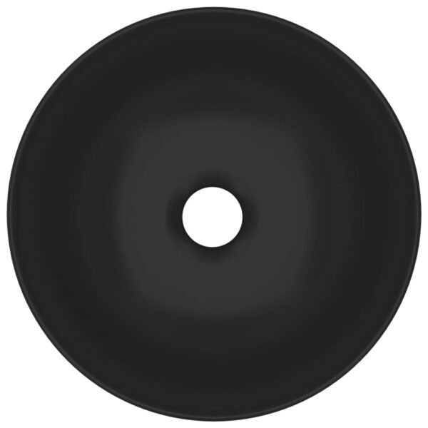 Bathroom Sink Ceramic Matt Black Round