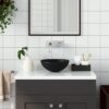 Bathroom Sink Ceramic Matt Black Round