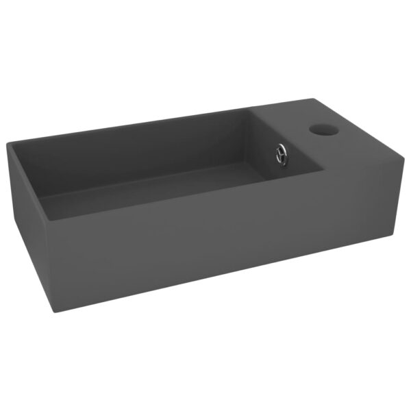 8720286036990_a_en_hd_1.jpg Bathroom Sink with Overflow Ceramic Dark Grey