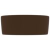 Luxury Wash Basin Round Matt Dark Brown 40x15 cm Ceramic