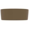 Luxury Wash Basin Round Matt Cream 40x15 cm Ceramic