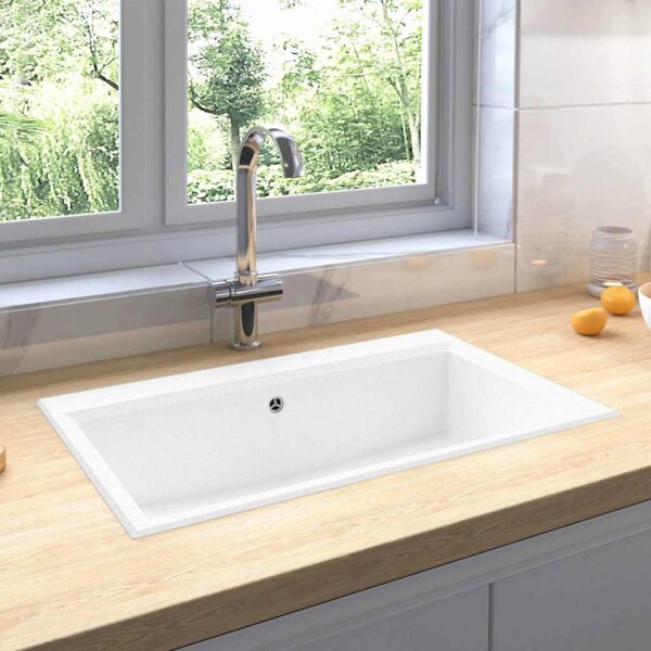 Kitchen Sink White 79 x 50 x 31 cm Granite