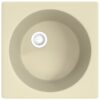 Kitchen Sink with Overflow Hole Beige Granite