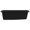 Kitchen Sink with Overflow Hole Black Granite