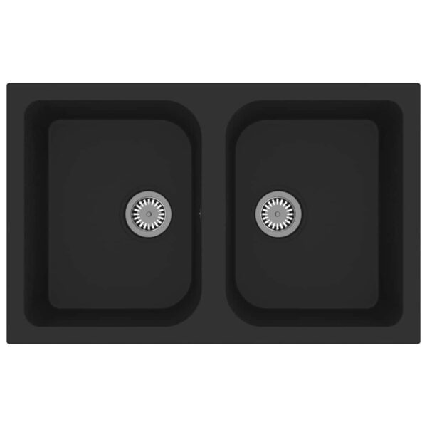 Kitchen Sink Black 76 x 48 x 30 cm Granite
