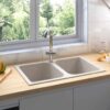 Kitchen Sink Beige 76 x 48 x 30 cm Granite
